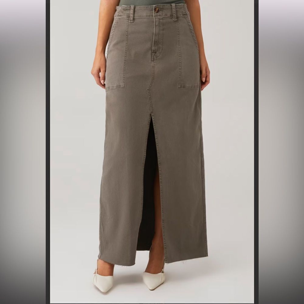 NWT Favorite Daughter Women's The Sadie Utility Skirt in Kalamata Green Size 25 - Picture 6 of 9